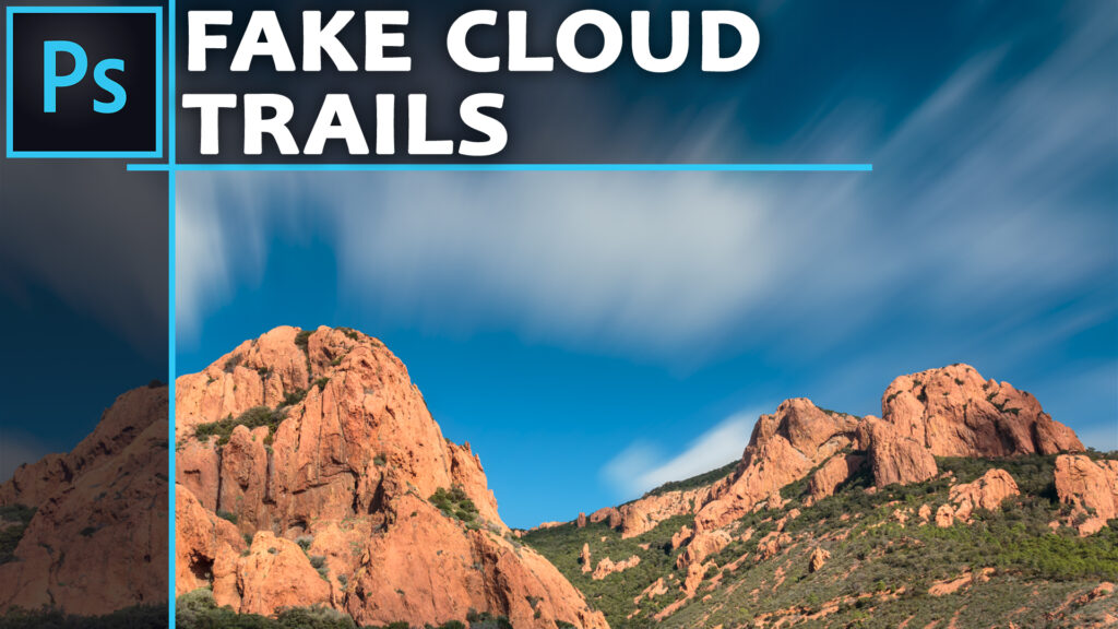 How to easily make fake cloud trails in Photoshop